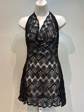 Mapale Black Cover Up Dress Large New with Tags